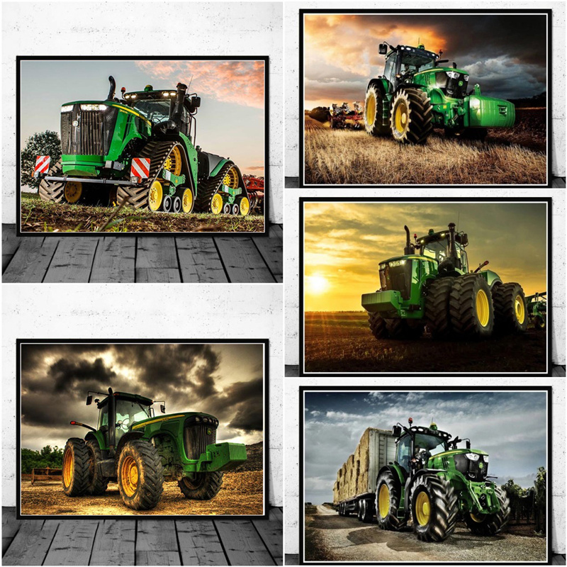 Heavy Equipment Background - Affiche de ferme de tracteur de