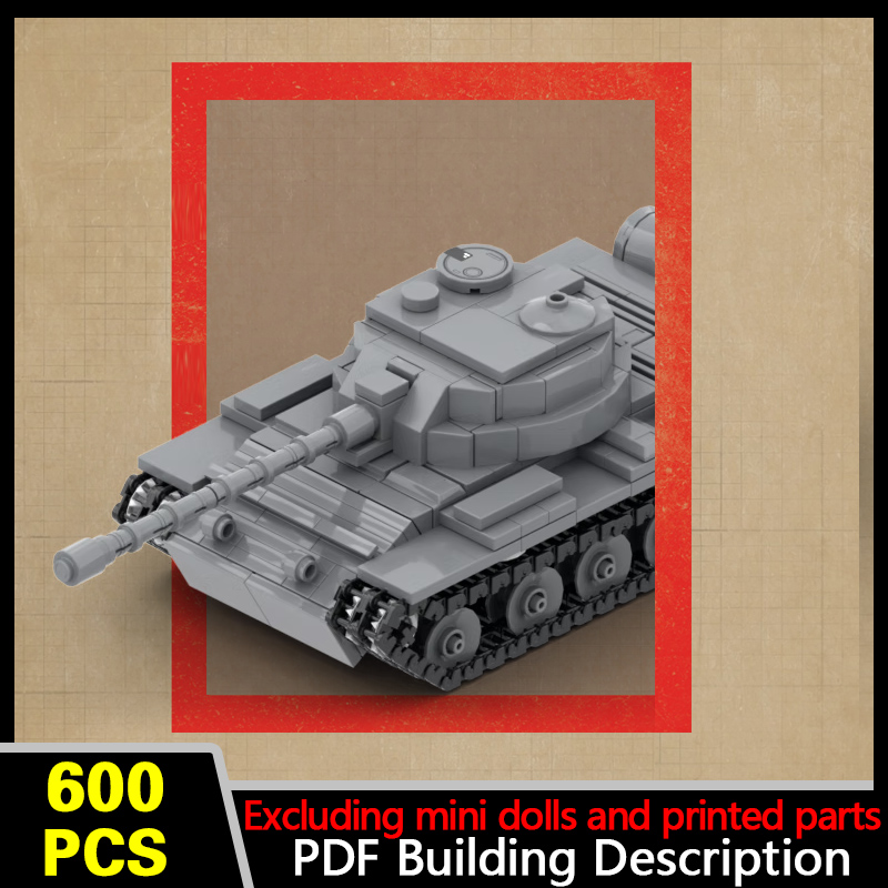 Heavy Equipment Lego - Modèle de char militaire lourd T-54/55,