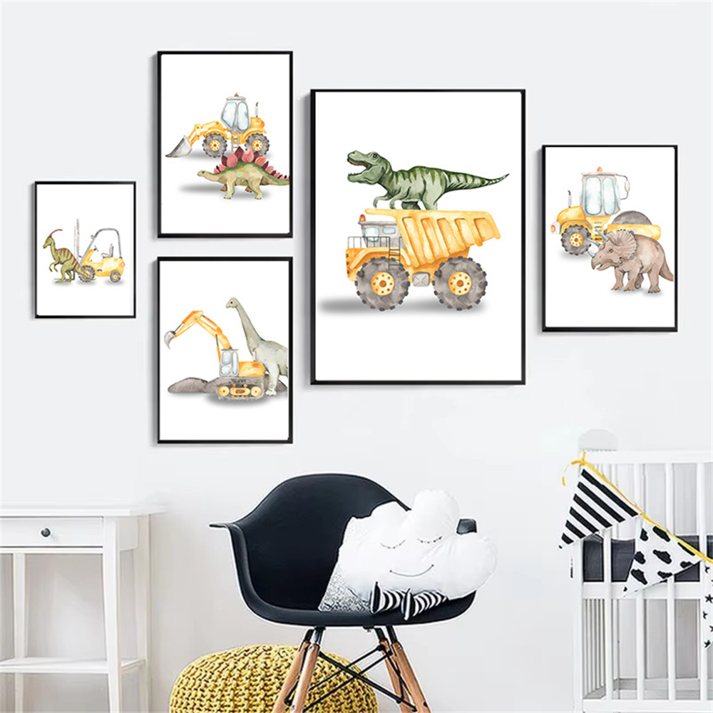 Toile d'art mural de dessin an - Heavy Equipment Background avis et prix