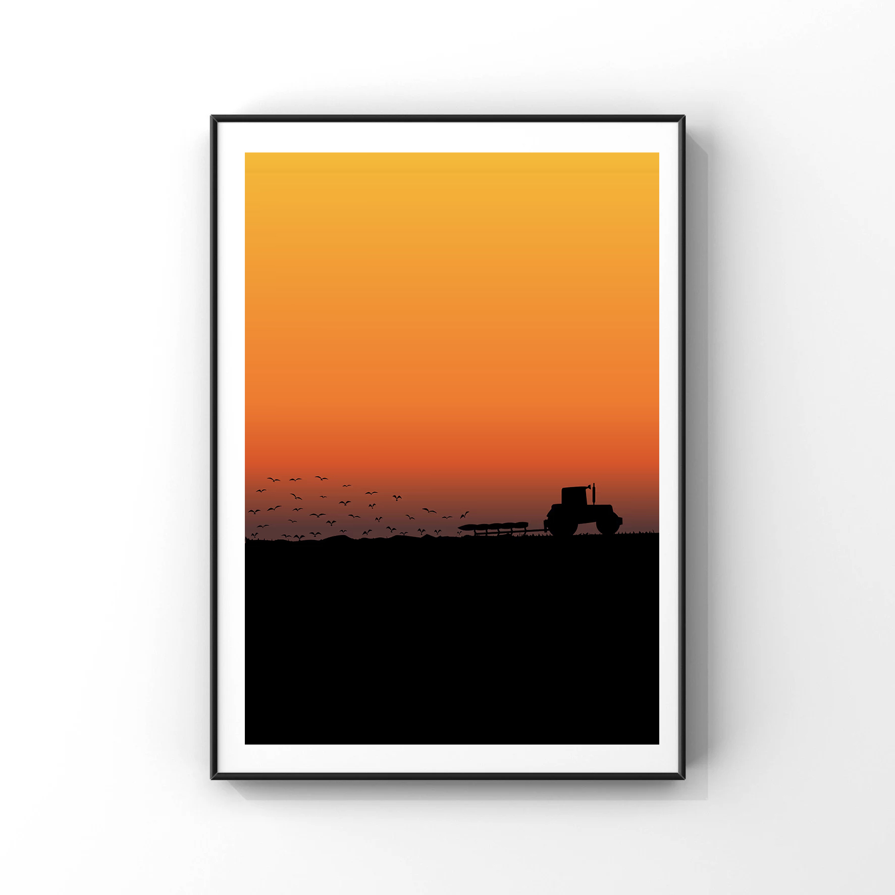 Affiche de tracteur d'art abst - Heavy Equipment Background avis et prix