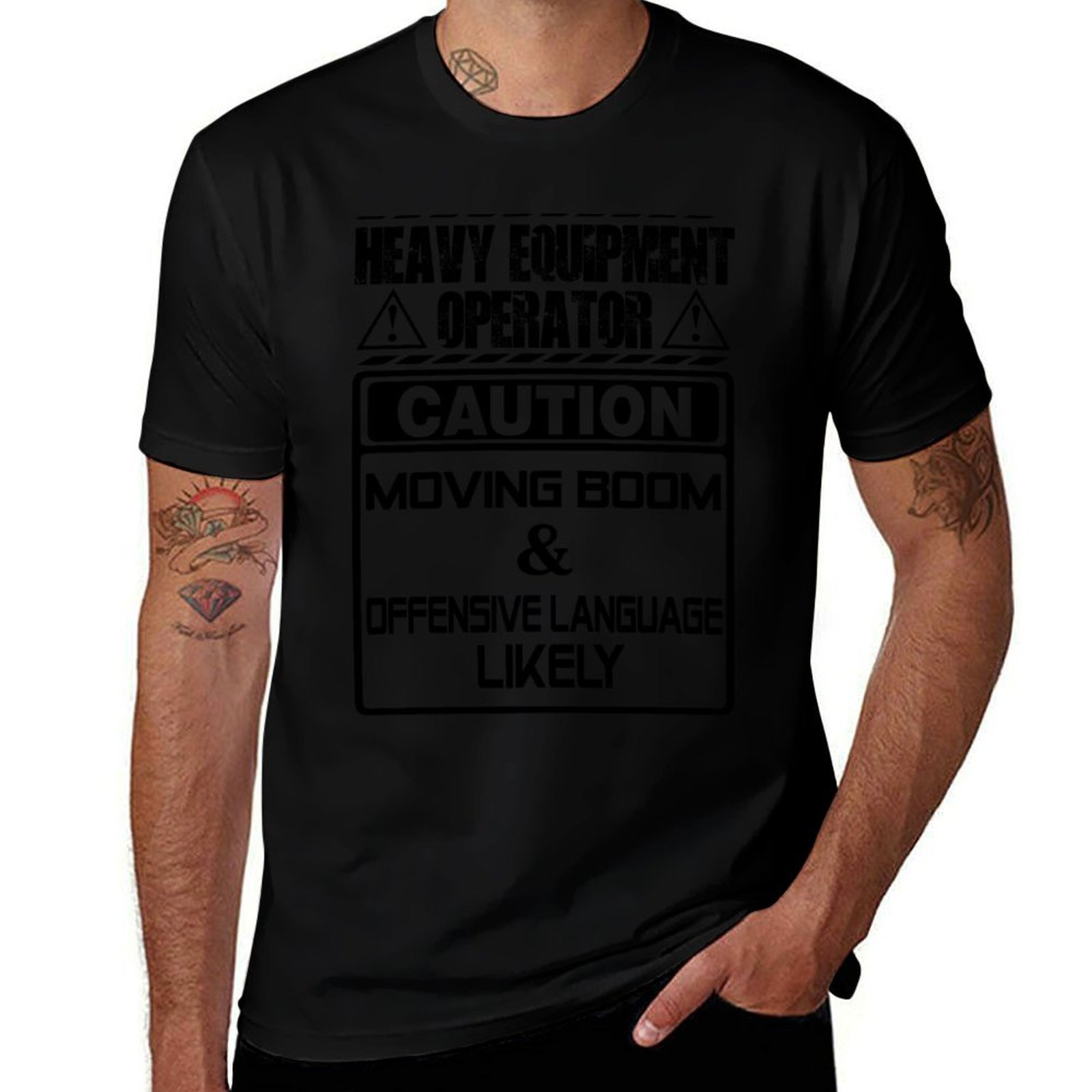 T-shirt décontracté avec impri - Heavy Equipment Operator Shirts avis et prix